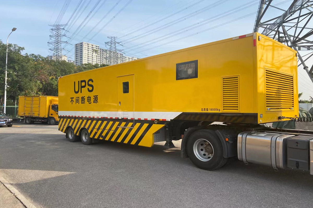轮台发电机租赁施工现场